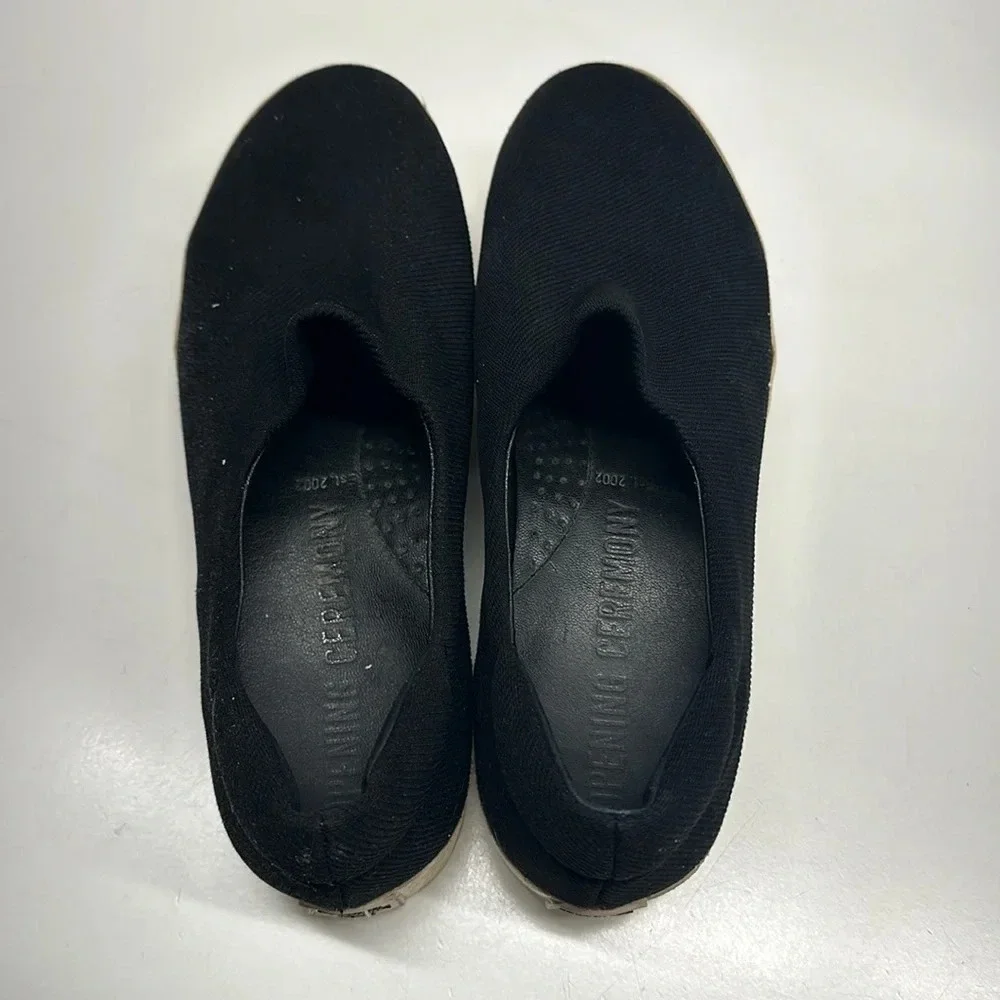 Opening Ceremony Cici Sneakers Platform Slip On Shoes Black White Size 39 US 9